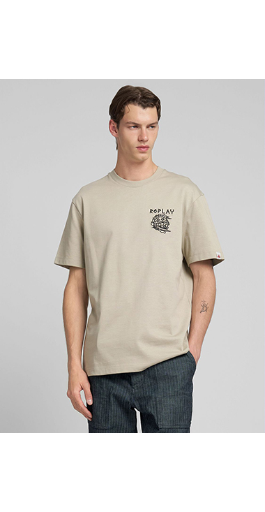 リラックスフィット ヘビーコットンジャージーSKULL Tシャツ 詳細画像 ベージュ 1